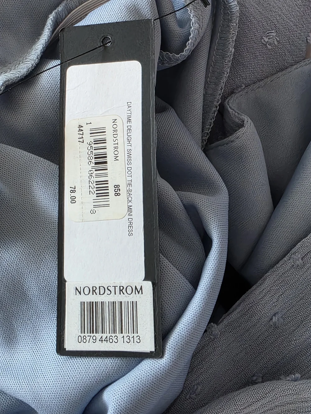 NWT Lulus Daytime Delight Swiss Dot Tie-Back Mini Dress - Blue Size L - Picture 13 of 14